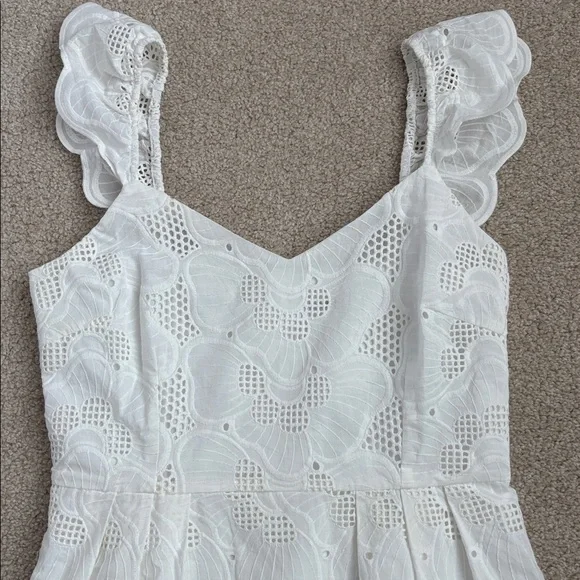 Steve Madden Sierra Floral Eyelet White Mini Dress - Picture 3 of 11